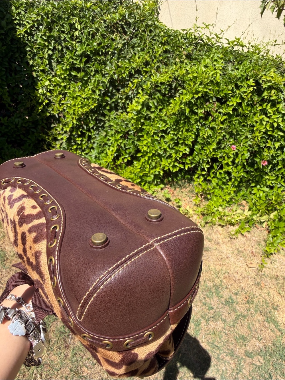 HTF Rare Vintage Coach Madison Ocelot haircalf suede bag & matching wristlet - Picture 10 of 17